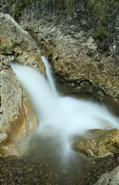 Waterfalls near the Stone Piatra Altarului - Cheile Bicazului