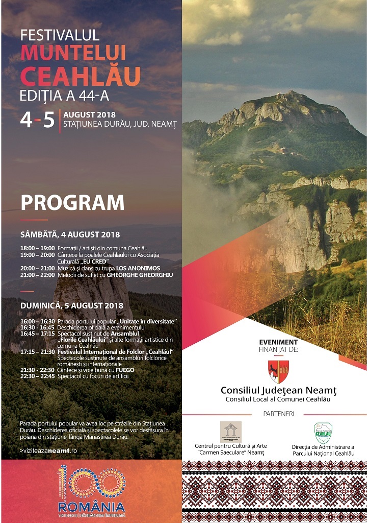 Ceahlău Mountain Festival – 44th edition: 4th-5th of August 2018 – photo 1