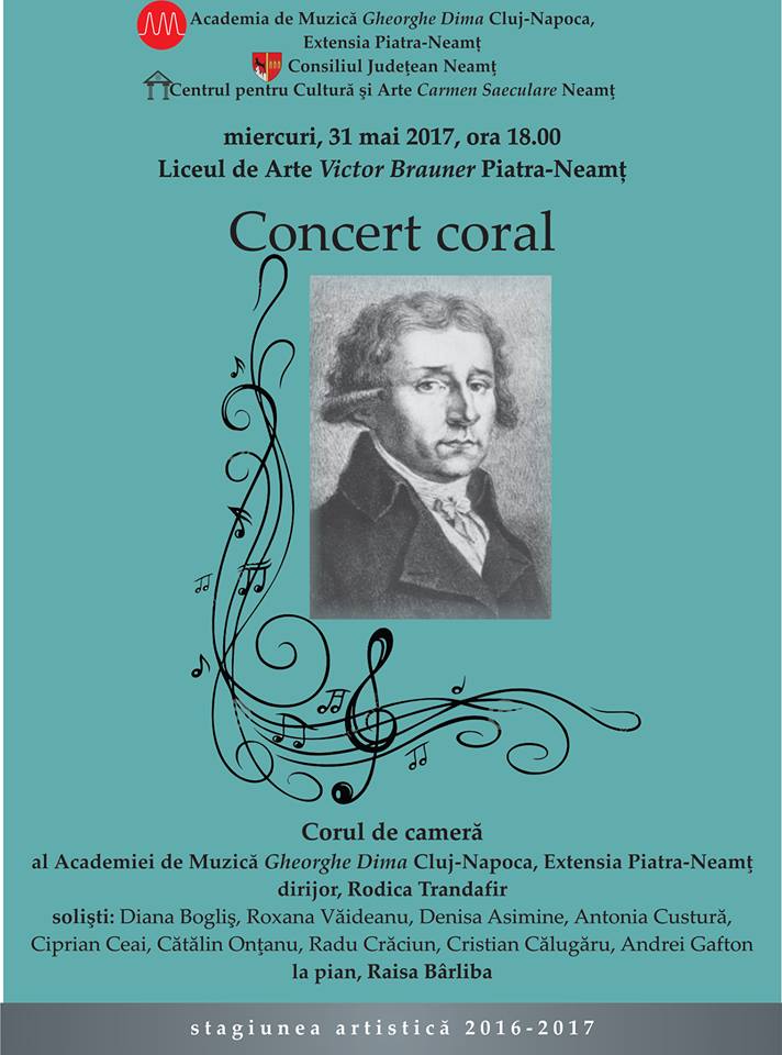 Centrul pentru Cultură și Arte „Carmen Saeculare” Piatra Neamț – CONCERT CORAL stagiunea artistică 2016-2017 – fotografia 1