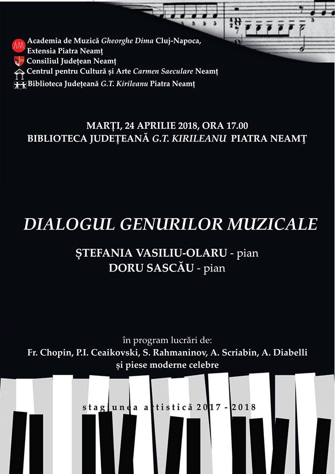 Evenimente muzicale inedite la Piatra-Neamț – 24 Și 25 aprilie 2018 – fotografia 1