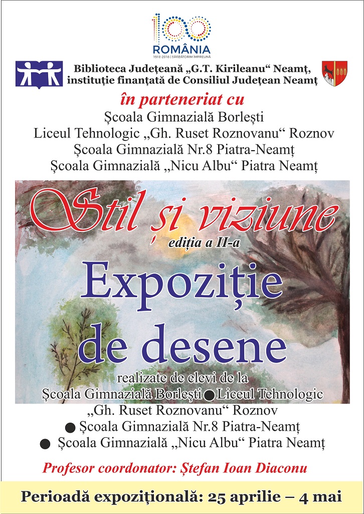 Expoziția „Stil și viziune“ la Biblioteca Județeană „G.T. Kirileanu“ Piatra Neamț – fotografia 1