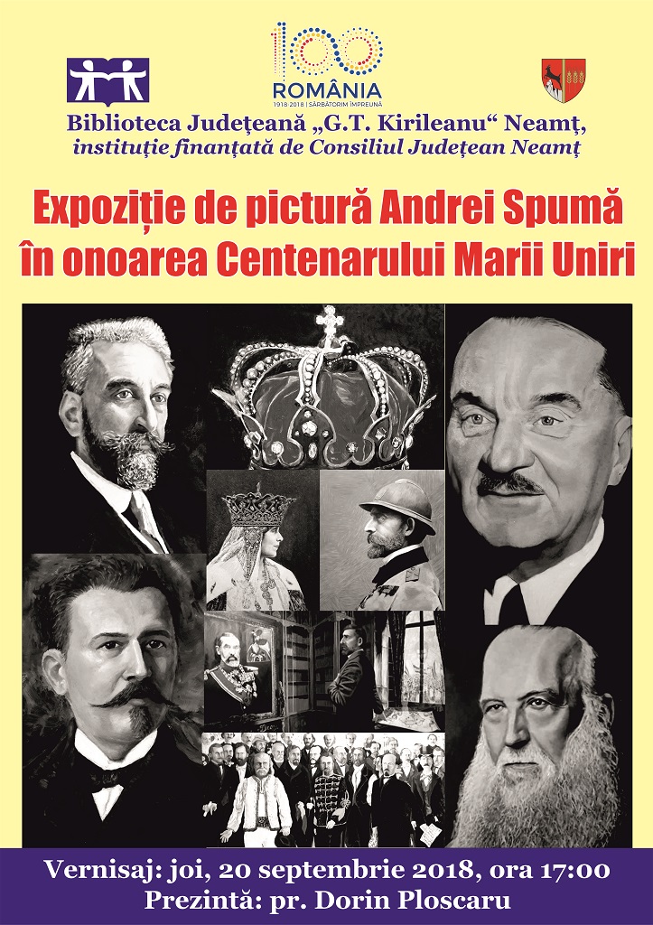 Expoziție de pictură dedicată Centenarului și lansare de carte, la Biblioteca Județeană – fotografia 1