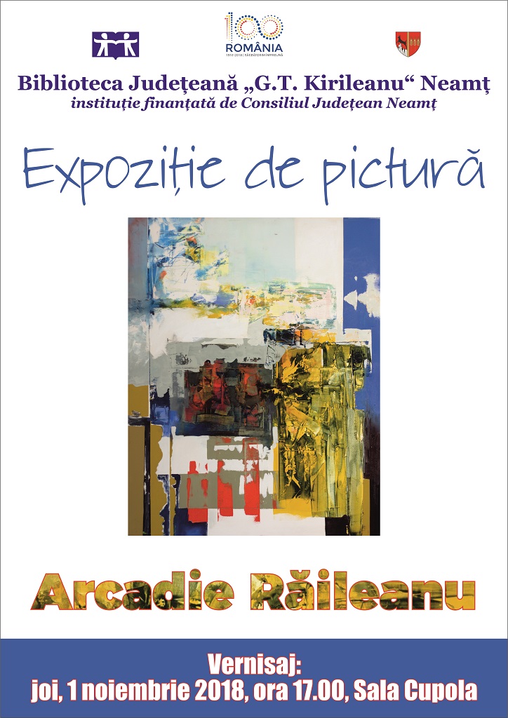 Expoziție de pictură Arcadie Răileanu, la Biblioteca Județeană – fotografia 1