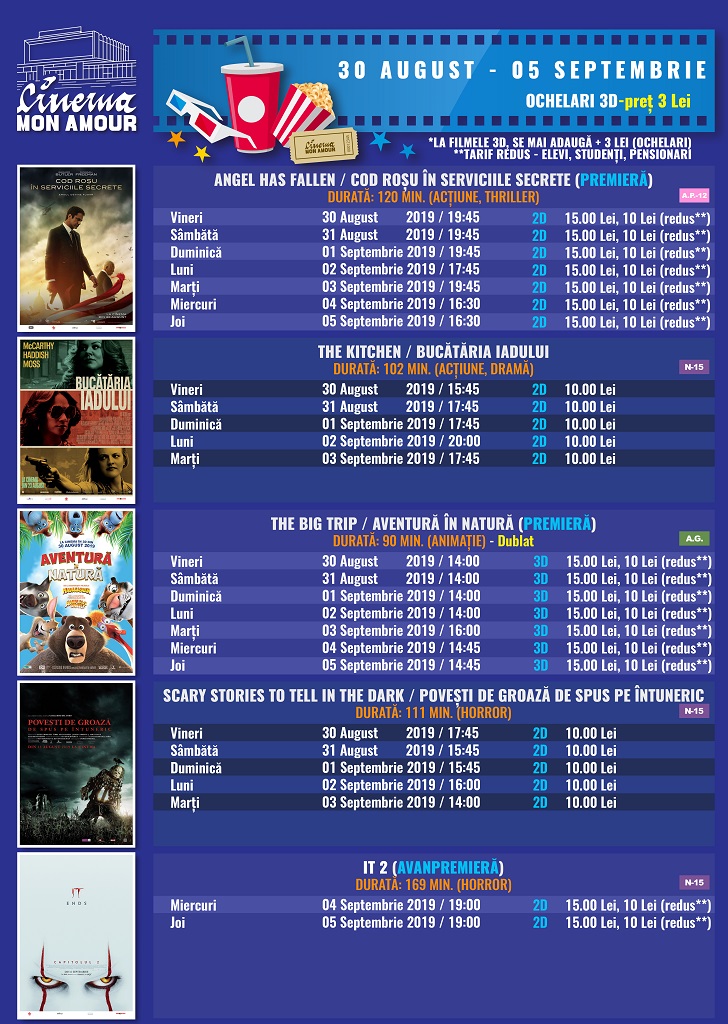 Program Cinema, 30 august – 05 septembrie 2019 – fotografia 1