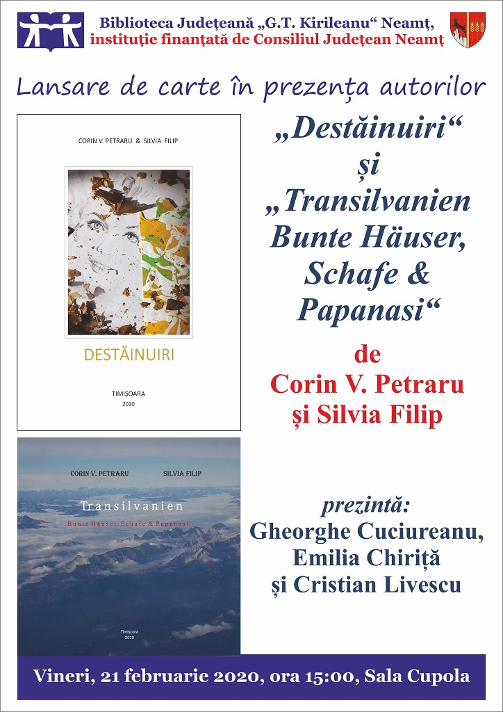 „Destăinuiri“ și „Transilvanien“ – cărți lansate în prezența autorilor la Biblioteca Județeană – fotografia 1
