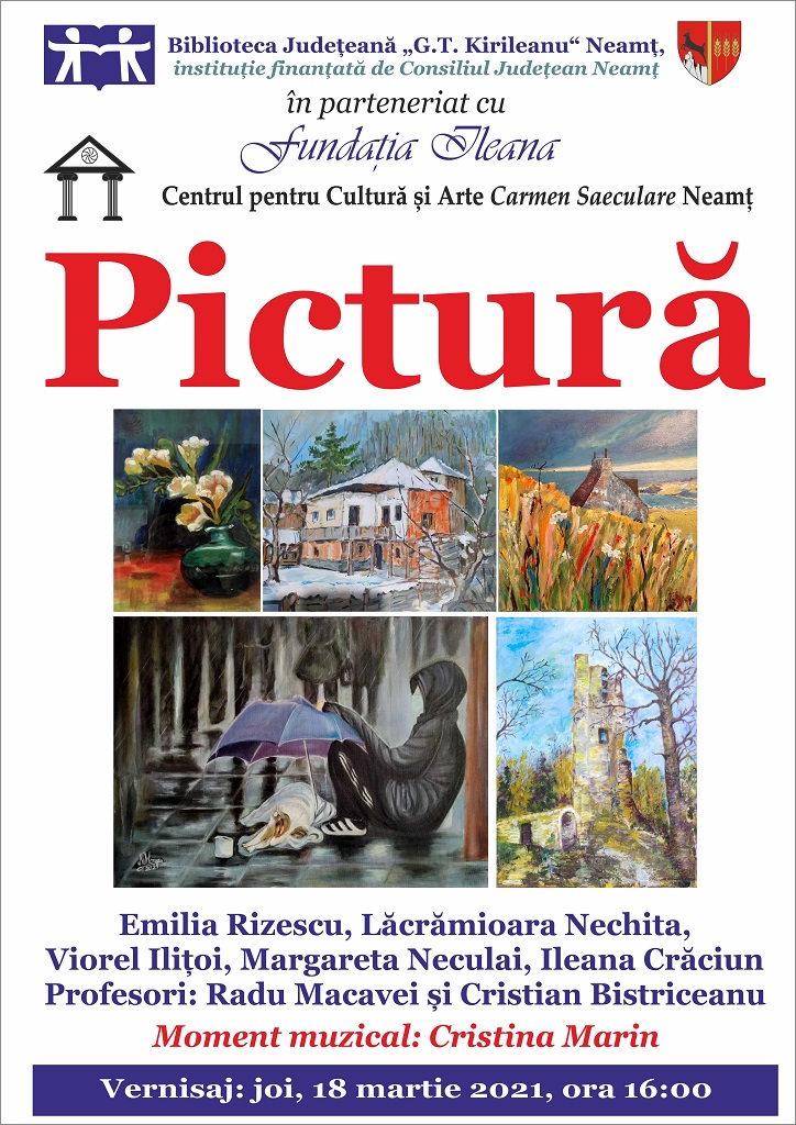 O nouă expoziție colectivă de pictură la Biblioteca Județeană – fotografia 1