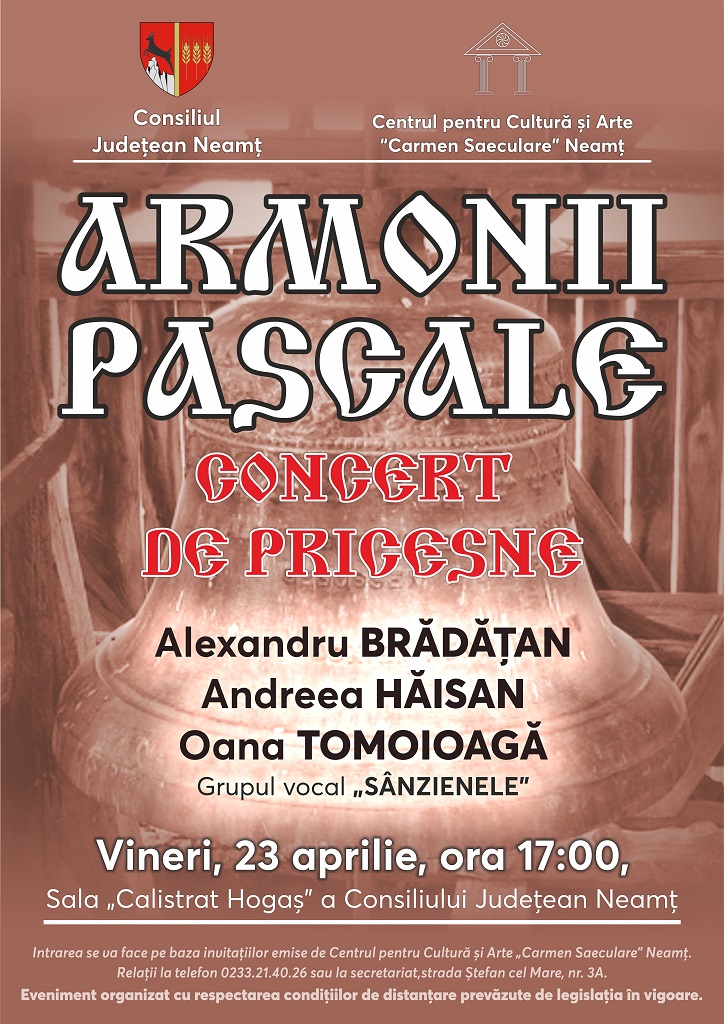 ARMONII PASCALE – Concert de Pricesne cu Alexandru Brădățan, Andreea Hăisan și Oana Tomoioagă – fotografia 1