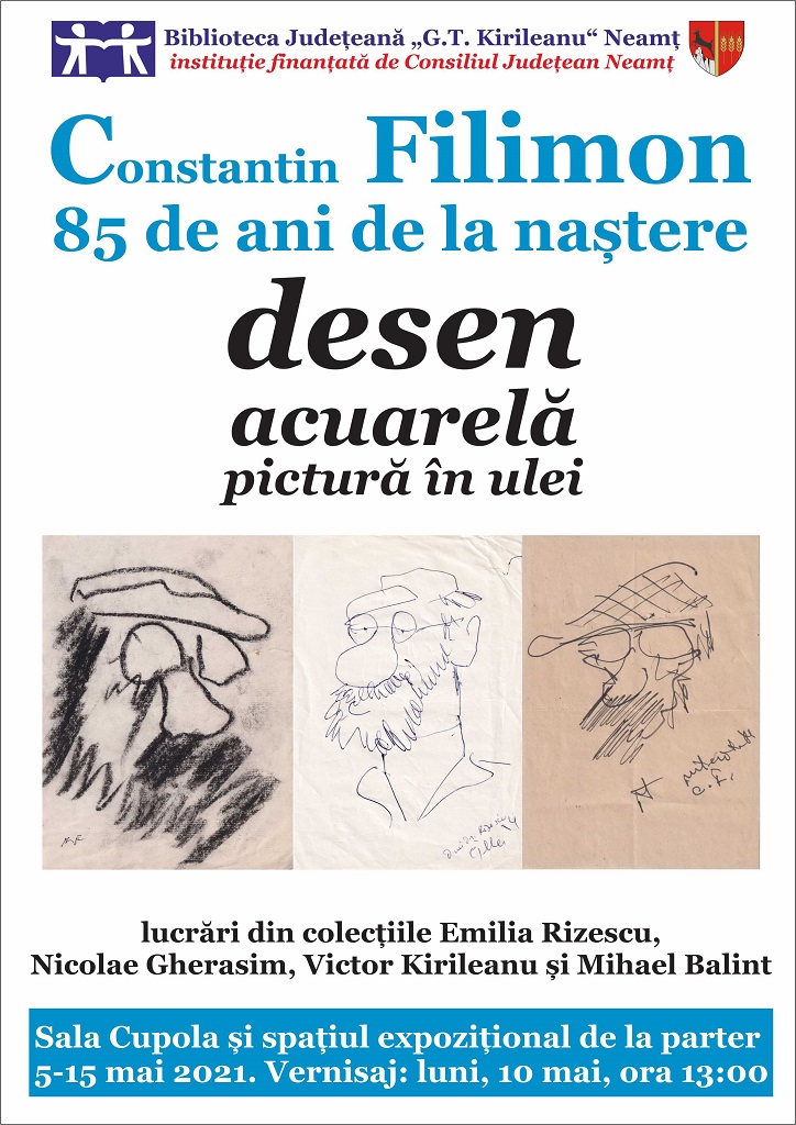 Expoziție „Constantin Filimon – 85 de ani de la naștere“, la Biblioteca Județeană – fotografia 1