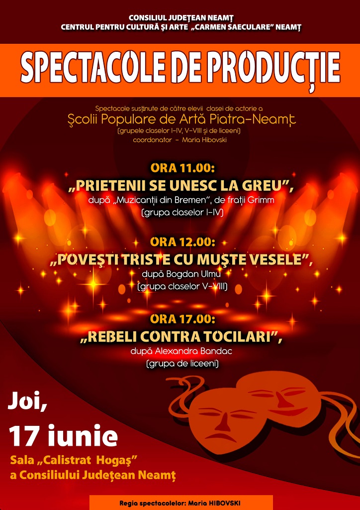 Spectacole de teatru- Școala Populară de Artă – fotografia 1