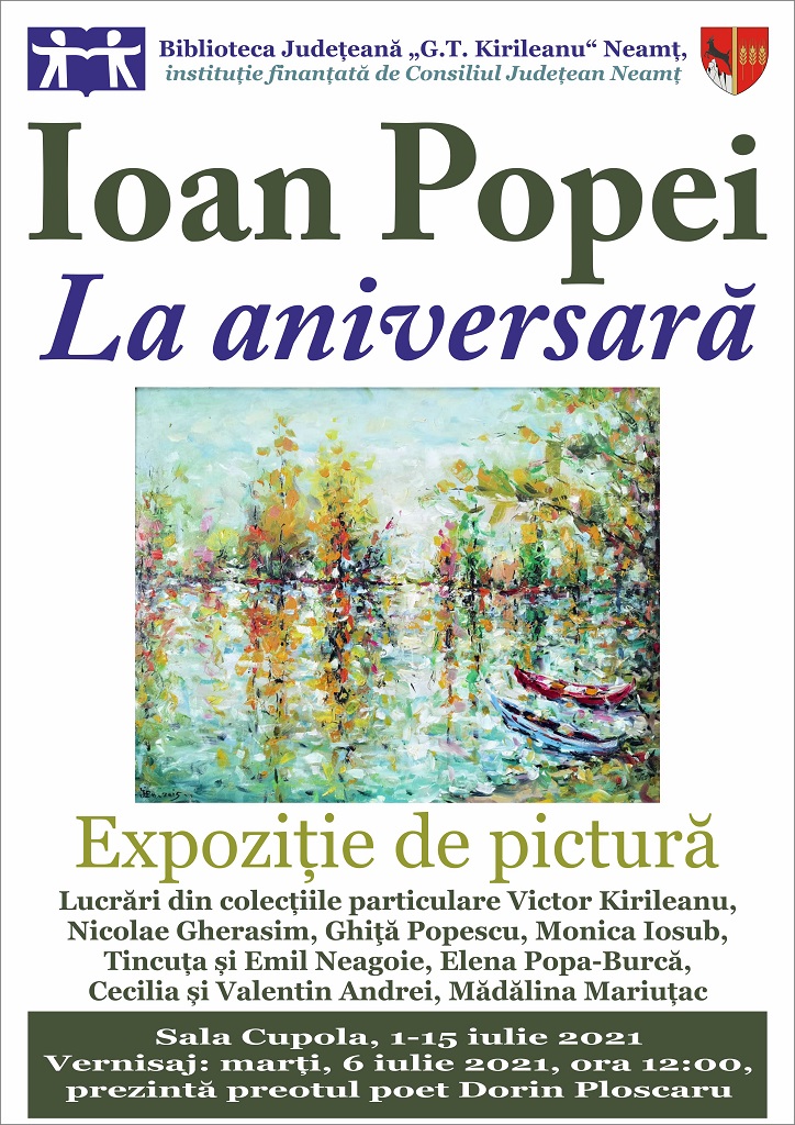 Expoziție aniversară Ioan Popei la Biblioteca Județeană – fotografia 1
