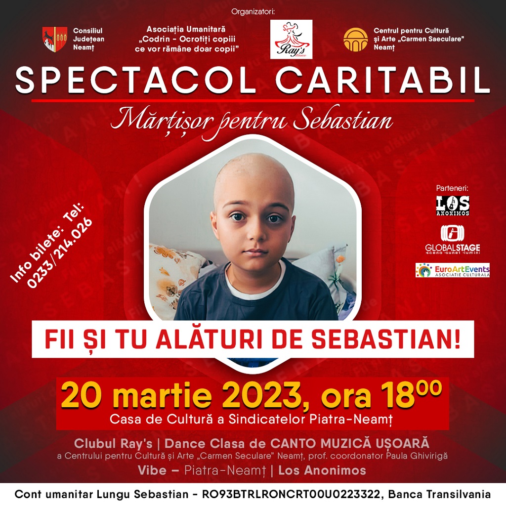 Spectacol caritabil „Mărțișor pentru Sebastian”