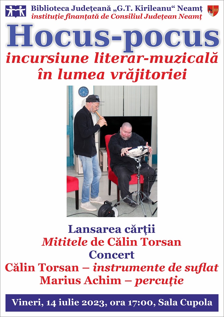 „Hocus-pocus – incursiune literar-muzicală în lumea vrăjitoriei“, la Biblioteca Județeană – fotografia 1