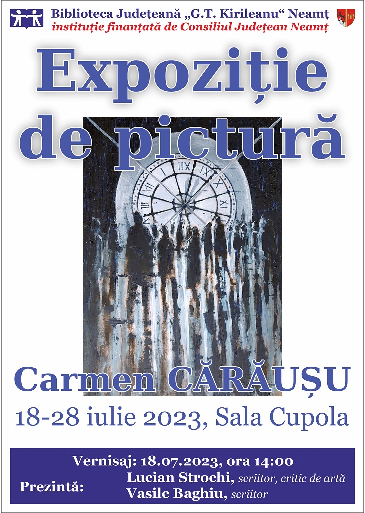 Expoziție de pictură Carmen Cărăușu, la Biblioteca Județeană – fotografia 1