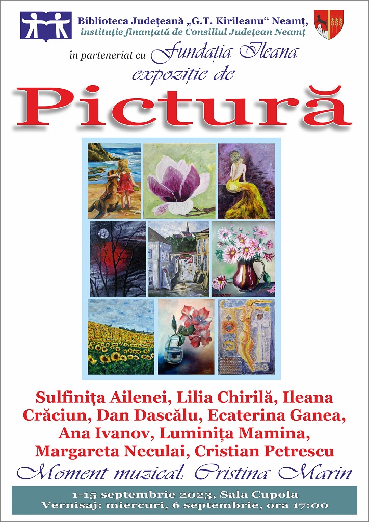 Expoziție de pictură în parteneriat cu Fundația Ileana, la Biblioteca Județeană – fotografia 1