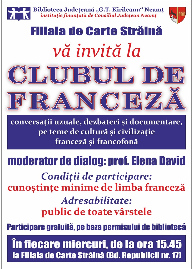 Clubul de franceză aniversează șapte ani, la Biblioteca Județeană – fotografia 1