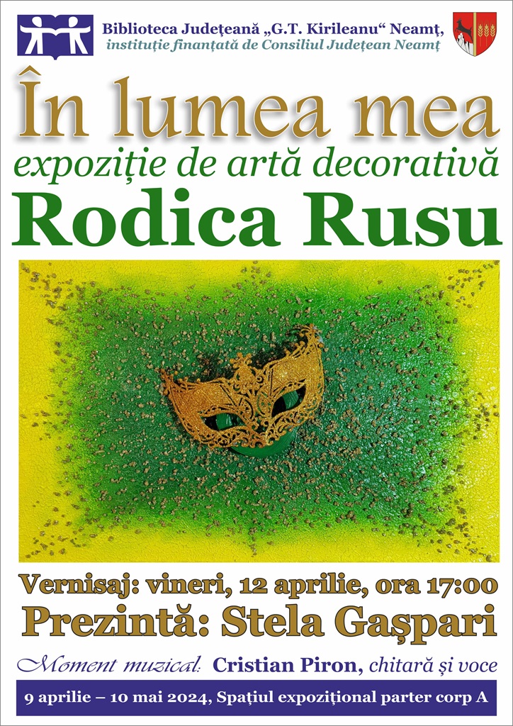 Expoziție de artă decorativă Rodica Rusu, la Biblioteca Județeană – fotografia 1