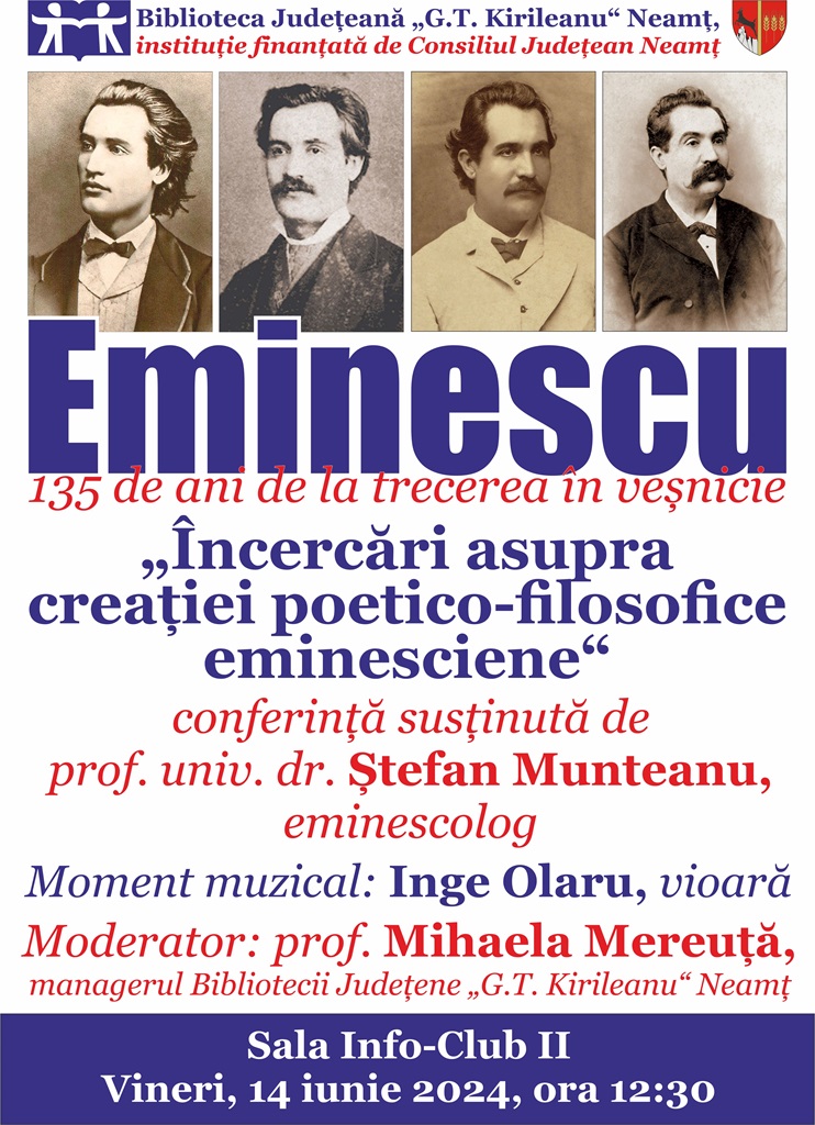 „Încercări asupra creației poetico-filosofice eminesciene“, la Biblioteca Județeană – fotografia 1