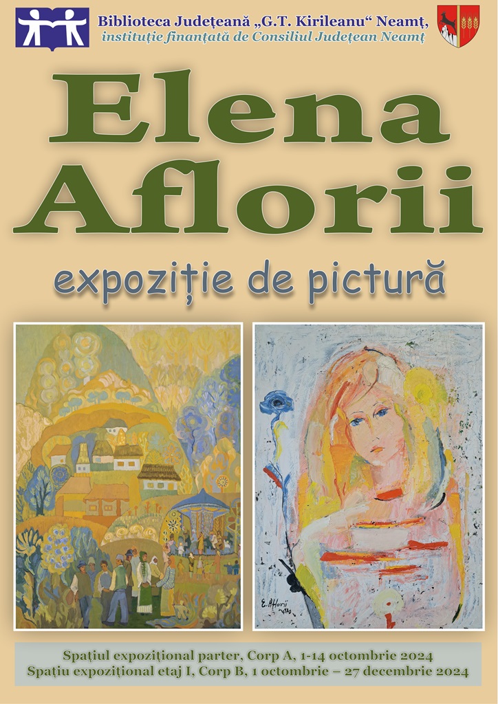 Expoziție de pictură Elena Aflorii, la Biblioteca Județeană – fotografia 1