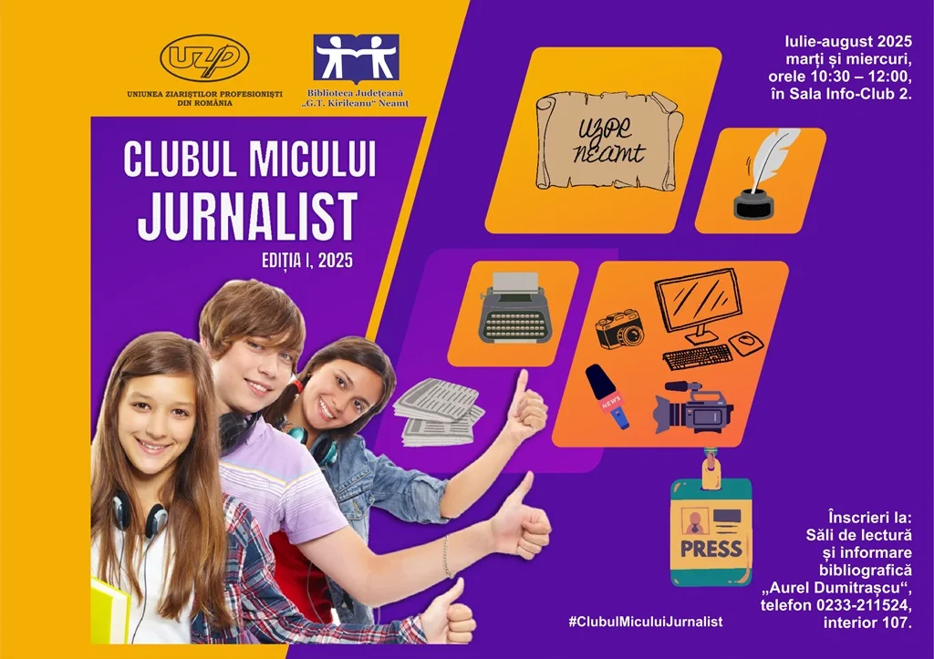 Clubul Micului Jurnalist, la Biblioteca Județeană
