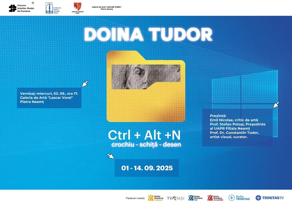 „Ctrl+Alt+N” – crochiu – schiță – desen, expoziție Doina Tudor