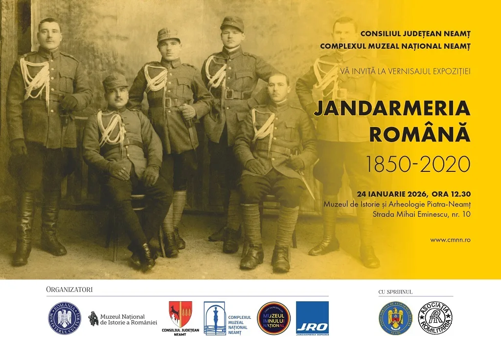 Deschiderea expoziției „Jandarmeria Română 1850 – 2020” la Complexul Muzeal Național Neamț
