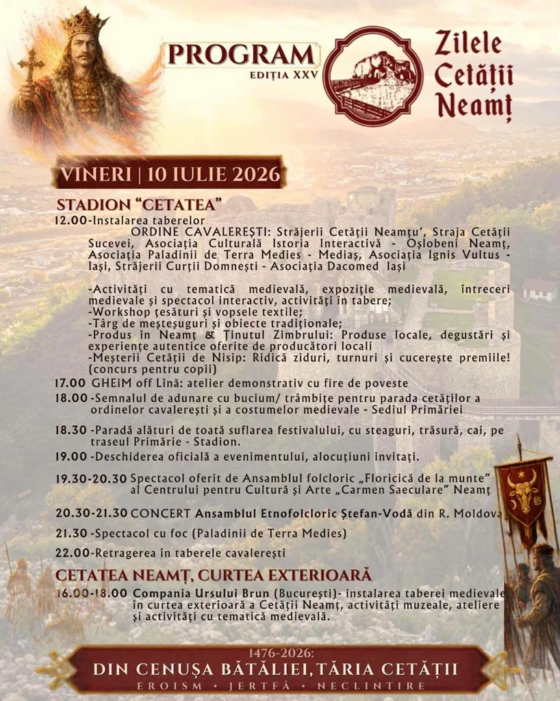 Un sfert de secol de manifestări medievale în Neamț
