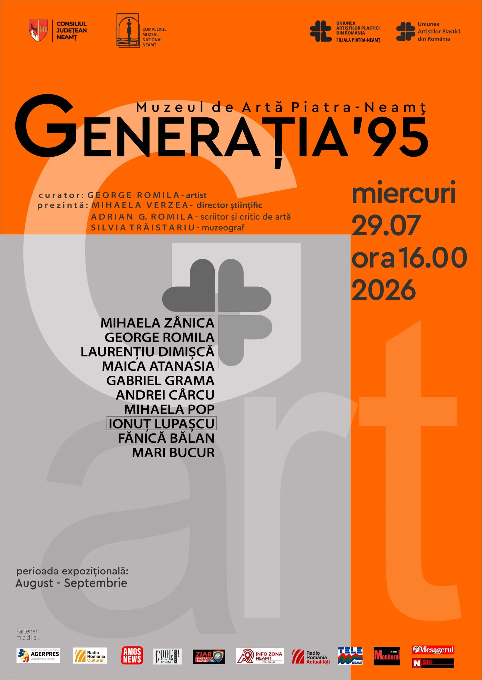 Generația ’95 – Expoziție de grup la Muzeul de Artă Piatra-Neamț