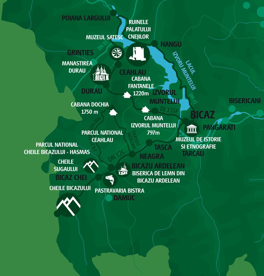 Trasee Turistice prin Neamț: Cheile Bicazului – Bicaz – Durău